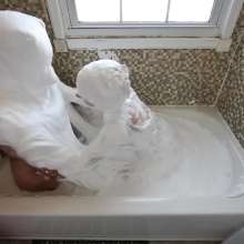 Stella: Stella gives her sub a blowjob and fucks in in fluffy white slime.
