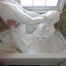 Stella: Stella gives her sub a blowjob and fucks in in fluffy white slime.