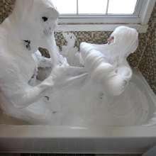 Stella: Stella gives her sub a blowjob and fucks in in fluffy white slime.