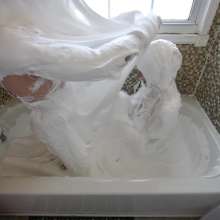 Stella: Stella gives her sub a blowjob and fucks in in fluffy white slime.