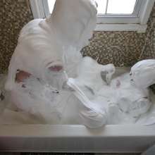 Stella: Stella gives her sub a blowjob and fucks in in fluffy white slime.