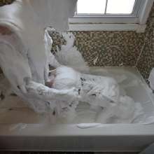 Stella: Stella gives her sub a blowjob and fucks in in fluffy white slime.