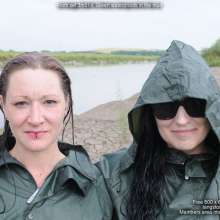 DungeonMasterOne: Honeysuckle and Lucia in the mud in green rainwear!
