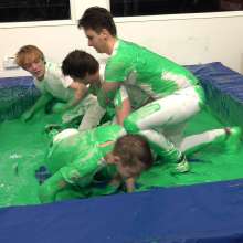 WamtasticUK: Band Members Photoshoot Ends up in Green Gunk Wrestle