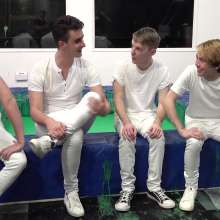 WamtasticUK: Band Members Photoshoot Ends up in Green Gunk Wrestle