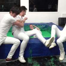 WamtasticUK: Band Members Photoshoot Ends up in Green Gunk Wrestle