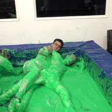 WamtasticUK: Band Members Photoshoot Ends up in Green Gunk Wrestle
