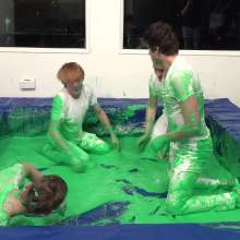 WamtasticUK: Band Members Photoshoot Ends up in Green Gunk Wrestle