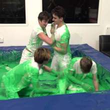 WamtasticUK: Band Members Photoshoot Ends up in Green Gunk Wrestle