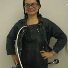 DungeonMasterOne: Daisy drenched in denim: Bubblebath and shower in denim overalls and jacket