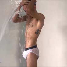RevSlymsford: Daniel Soaked with the Hose, Clothes Turned See-through