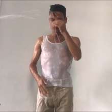 RevSlymsford: Daniel Soaked with the Hose, Clothes Turned See-through