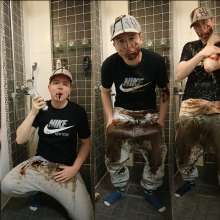 vstyle83: Humor Sweatpants + Chocolate Sauce and Cum