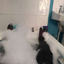 jamcustard22: Fully-clothed bath