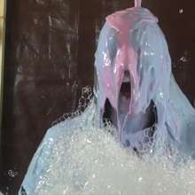 LiquidX: Michaela in Denim in the Foam-Filling 'SupaGunga'