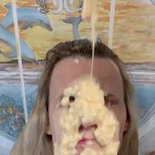 KatrinaMessyMilf: Katrina Food Sploshing with Rice Pudding