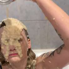 KatrinaMessyMilf: Katrina Food Sploshing with Rice Pudding