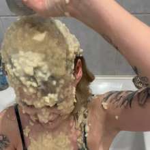KatrinaMessyMilf: Katrina Food Sploshing with Rice Pudding