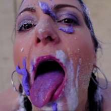 messyhot: Raunchy Roxxy Has a Dinosaur Birthday Cake