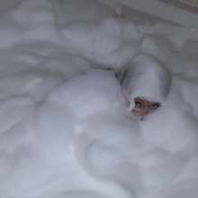 Jayce: Submerging in Mountain of Bubbles in "the" White Outfit
