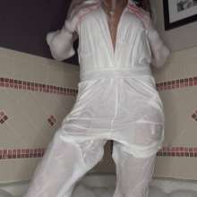 Jayce: Submerging in Mountain of Bubbles in "the" White Outfit