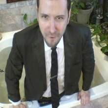 zave66: Wearing My Fitted 50's Style Suit in the Tub