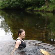 DungeonMasterOne: Wet Formal Chastity: Soaking wet in a beautiful long gown!