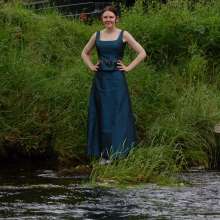 DungeonMasterOne: Wet Formal Chastity: Soaking wet in a beautiful long gown!