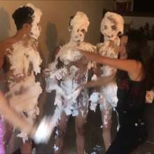 RevSlymsford: 4 Guys Stripped, Made To Cum, Humiliated With 44 Pies