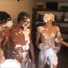 RevSlymsford: 4 Guys Stripped, Made To Cum, Humiliated With 44 Pies