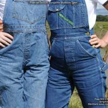DungeonMasterOne: Honeysuckle and Lady Jennifer in denim dungarees mudslide fun!