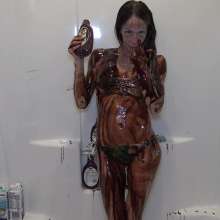 Jayce: Chocolate Milkshake Bikini Bath-Tits Out-Head Dunks 2 Cum