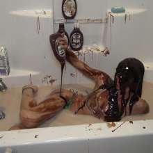 Jayce: Chocolate Milkshake Bikini Bath-Tits Out-Head Dunks 2 Cum