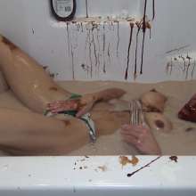 Jayce: Chocolate Milkshake Bikini Bath-Tits Out-Head Dunks 2 Cum