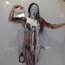 Jayce: Chocolate Milkshake Bikini Bath-Tits Out-Head Dunks 2 Cum