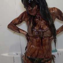Jayce: Chocolate Milkshake Bikini Bath-Tits Out-Head Dunks 2 Cum