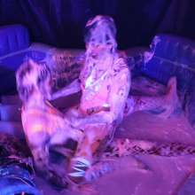 messyhot: Honey Heptane Turns Benji into a Slime Vampire