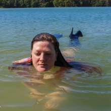 Wamtastic Jessica: Jacqueline Swims in Knee-high Boots!