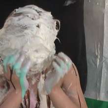 Alumi: 'Pie-curious' Japanese girl wants to get messy all over, and we help her!