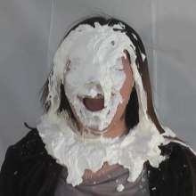 Alumi: 'Pie-curious' Japanese girl wants to get messy all over, and we help her!