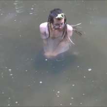 RevSlymsford: Kaydens Wetlook In A Creek: Jeans, Top, Panties + Pantyhose