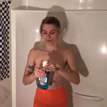 Kaydens: Kaydens Mega Sticky Orange Pantyhose