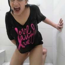 MadelineOasis: Lolita Has a Shower Orgasm in a Skirt and Tee