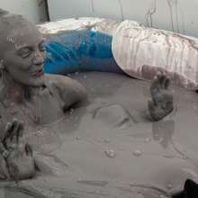 CandyCustard: Photoset: Cleo Latex Gunge Pool