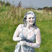 WSMProductions: Dee in sliding yogurt play