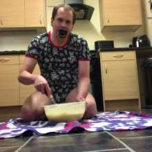 Bethyabdl: Messy adult baby in onesie and diaper