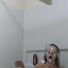 Missblueeyes7777: Scrub a Dub Dub Little Missblueeyes Gets Pied in the Tub