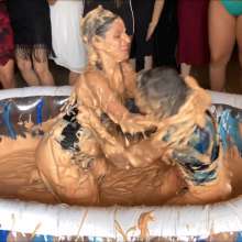 RevSlymsford: Sludge Wrestling QF1:  Mary V Kimmi + Meet The Girls Bonus