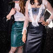henands69: Wet leatherskirts