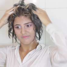 lovingmessy4you: Wetlook Shower White Shirt and Skirt (short Hair)